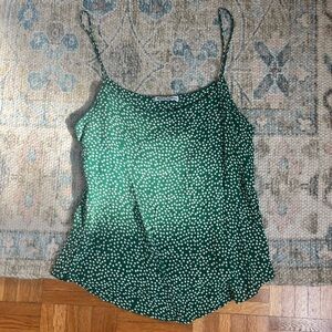 Reformation Green Floral Top